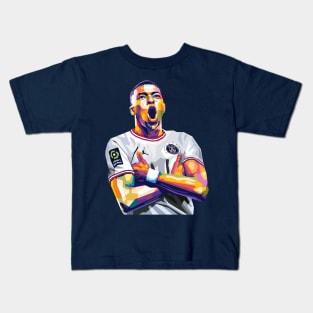 Kylian mbappe goal celebration Kids T-Shirt